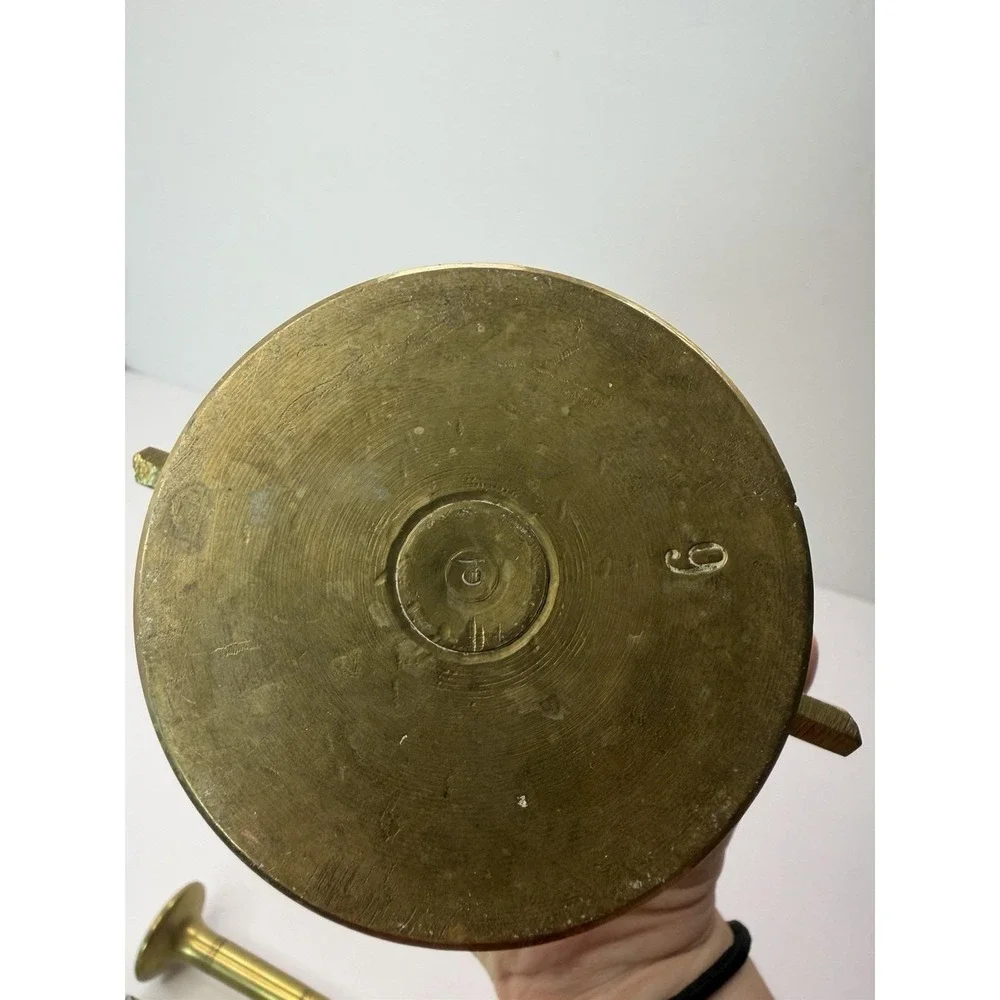 Vintage Heavy Brass Apothecary‎ Pharmacy Mortar And Pestle Pharmacy 4.5